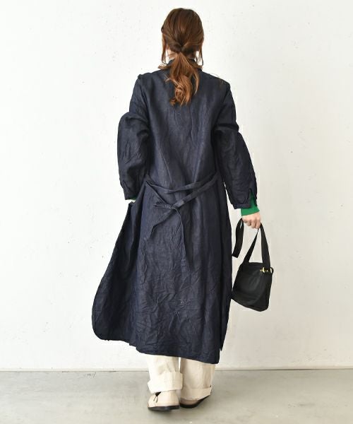 (g) グラム／ライトデニム ロングシャツワンピース／インディゴ／サイズF デニムシャツワンピース 大きいサイズ 長袖 春ワンピ ロング