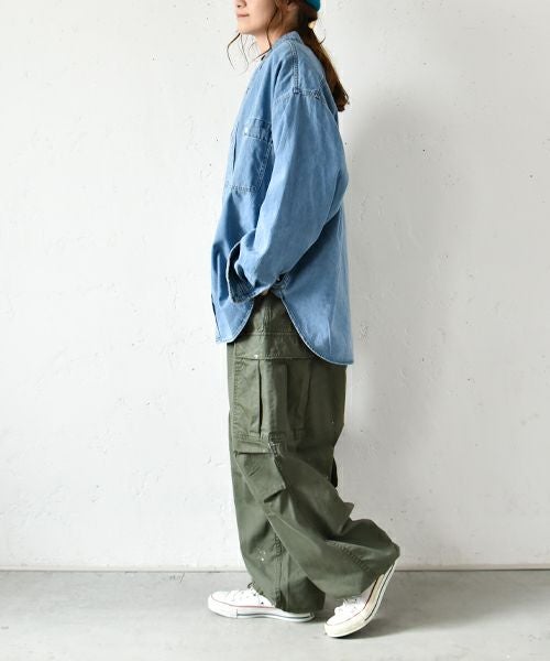 Our.｜ノーカラーデニムオーバーシャツ [[131201H]][C] | ma28 ONLINE