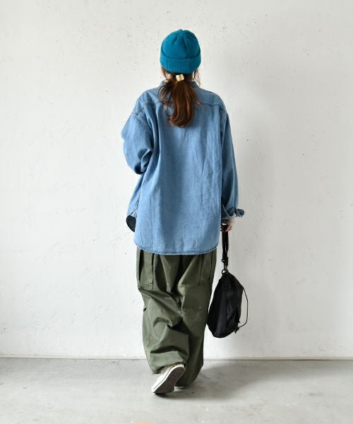 Our.｜ノーカラーデニムオーバーシャツ [[131201H]][C] | ma28 ONLINE