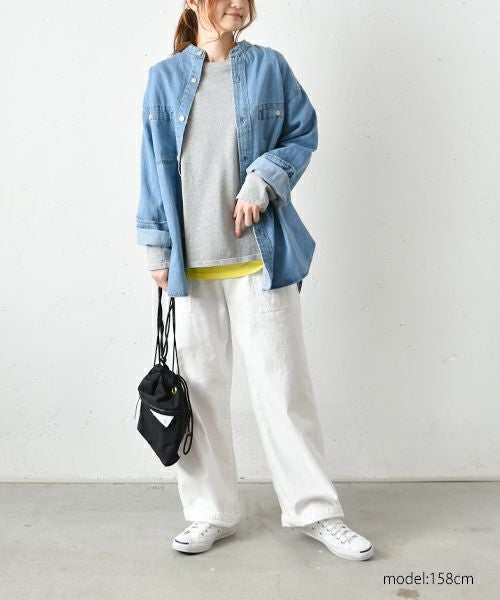 Our.｜ノーカラーデニムオーバーシャツ [[131201H]][C] | ma28 ONLINE