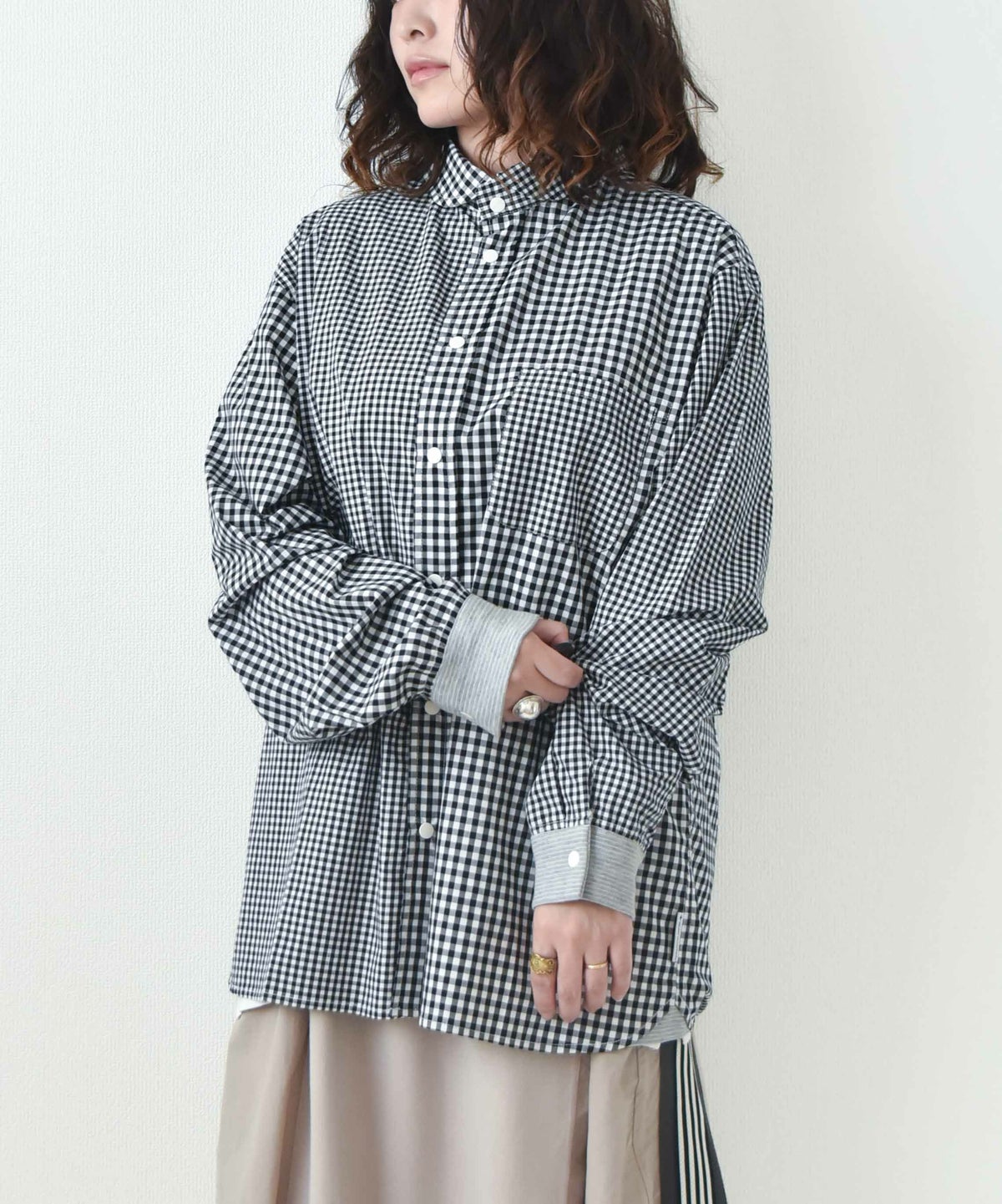  ジムマスター｜ショールカラー L/Sシャツ [[G233732]][D]