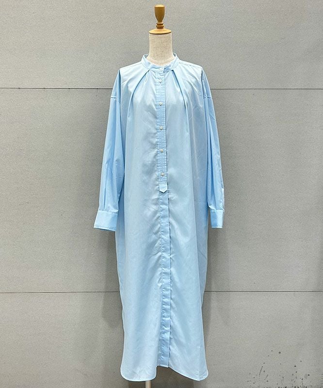 day standard｜バンドカラーシャツOP [[36-0086]][D]