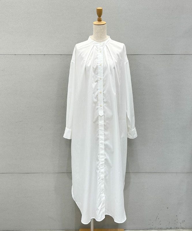 day standard｜バンドカラーシャツOP [[36-0086]][D]