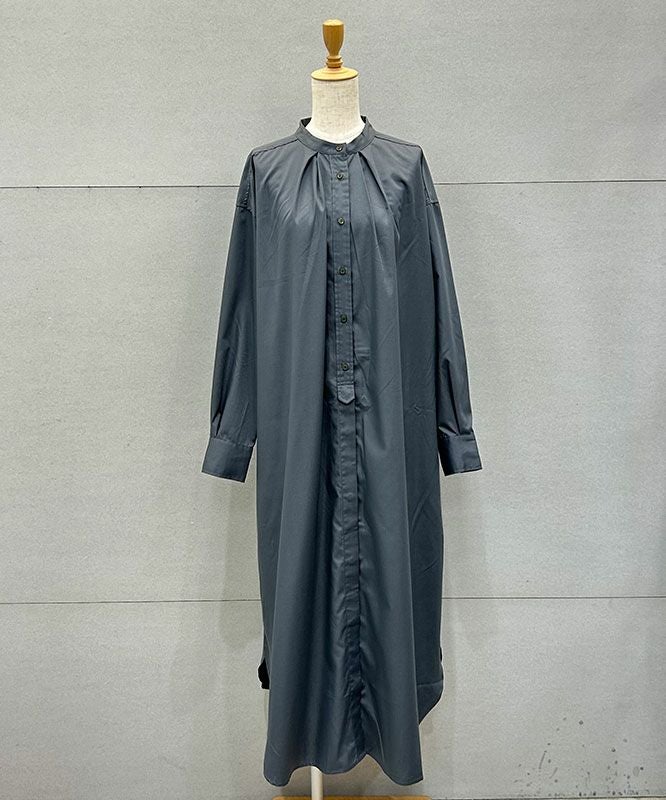 day standard｜バンドカラーシャツOP [[36-0086]][D]