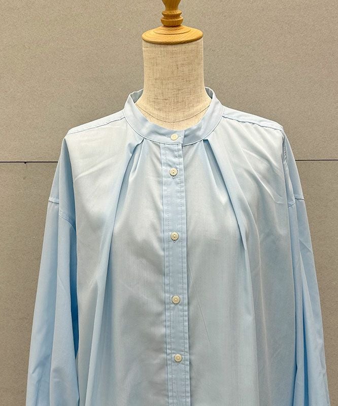 day standard｜バンドカラーシャツOP [[36-0086]][D]