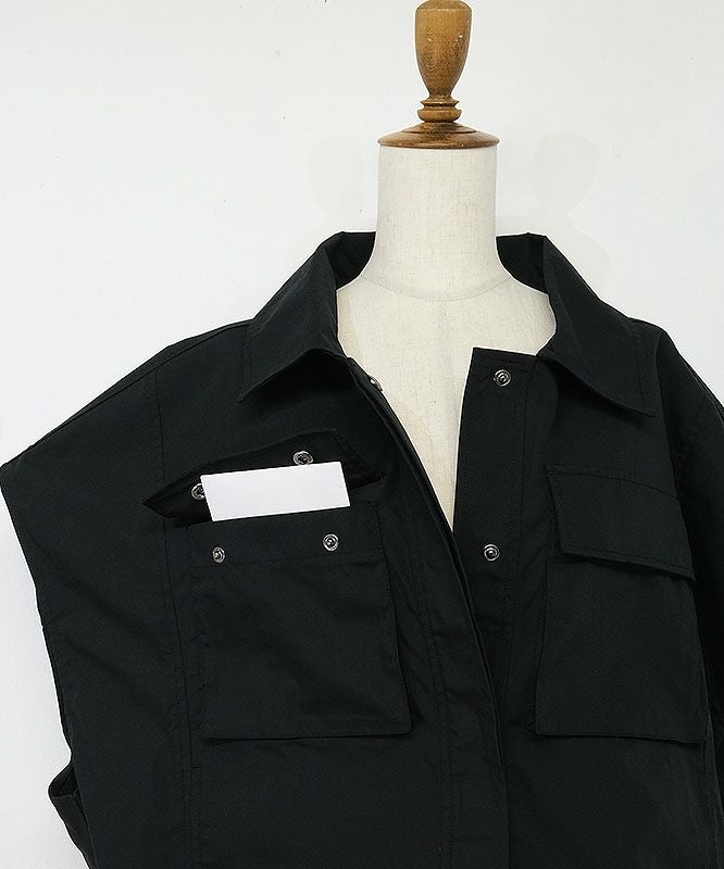  KIFFE｜スリーブレス ミリタリーシャツベスト [[KF241PC00022]]