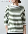 and quarter｜七分袖ボーダーカットソー [[MA-047]][C]