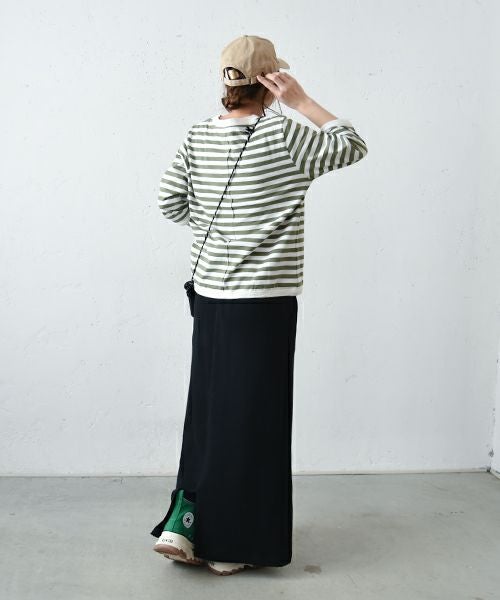 and quarter｜七分袖ボーダーカットソー [[MA-047]][C]