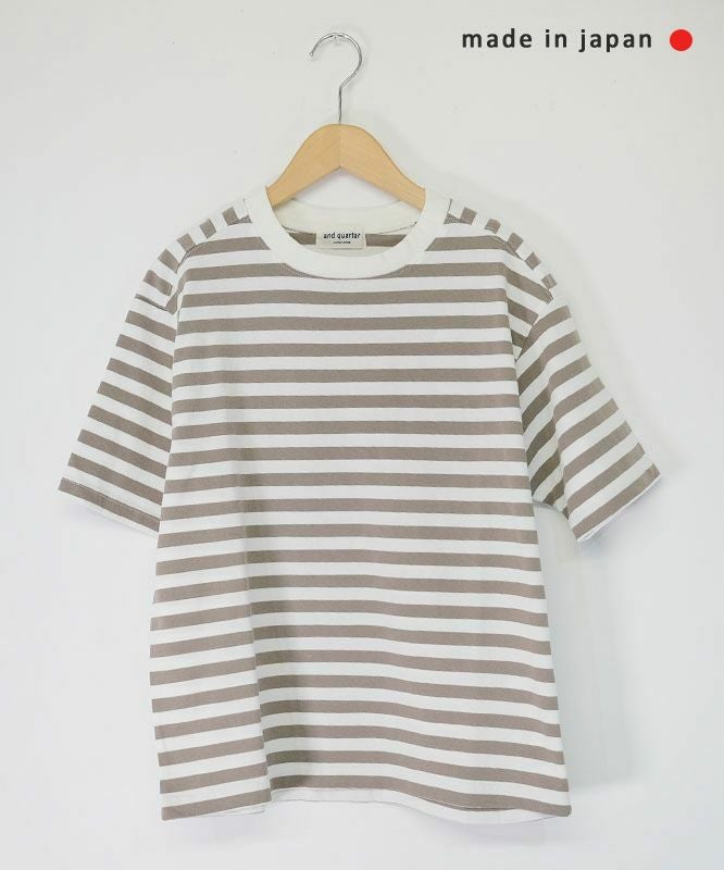 and quarter｜アメリカンドライ天竺ボーダーTee [[MA-481011]][C]