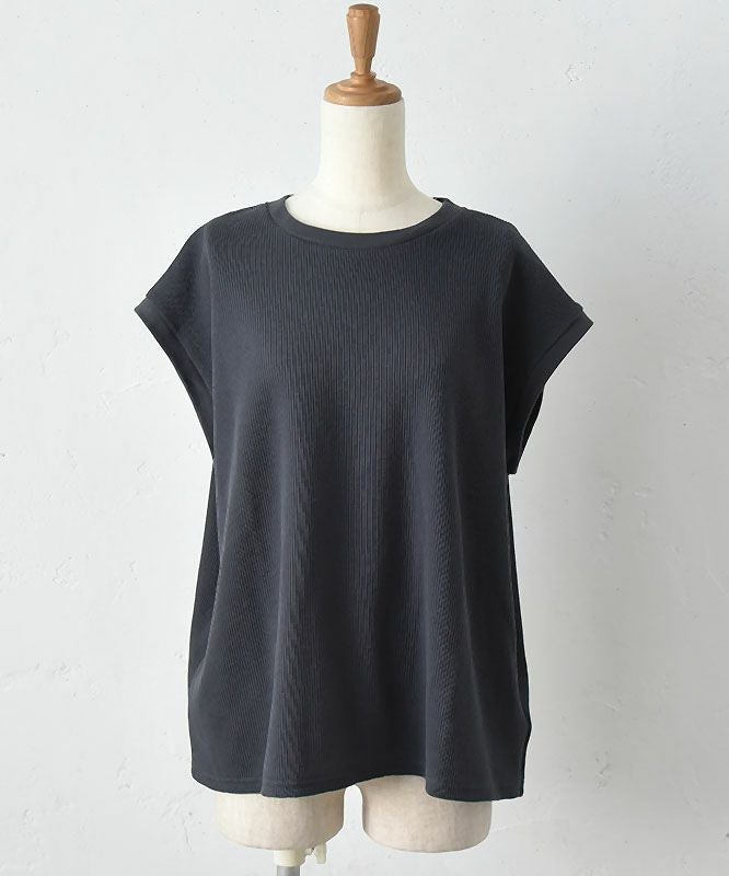 her.｜ロゴ入りノースリーブワッフルTee [[131254H]]