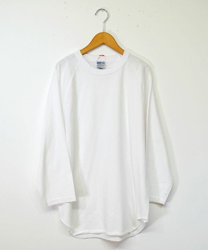 WALLA WALLA SPORT｜7分丈ベースボールTEE [[3/4 BASEBALL TEE SOLID]][D]