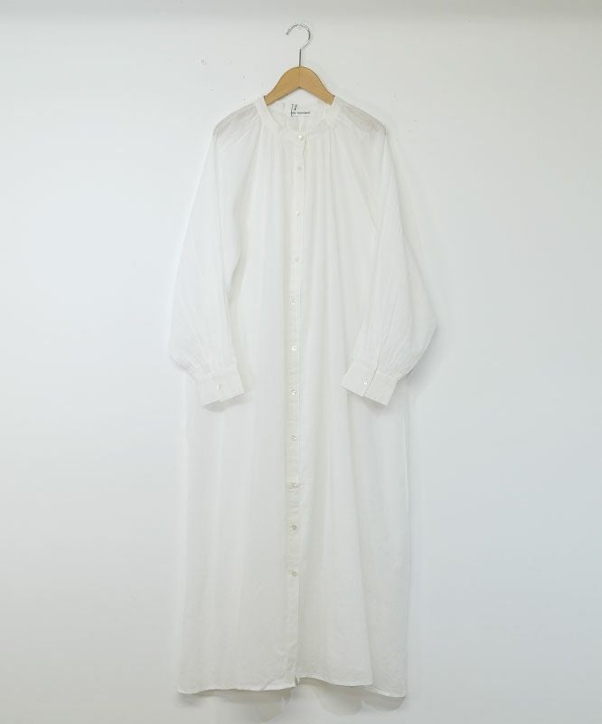 day standard｜バンドカラーボリュームギャザーOP [[36-0088]][D]