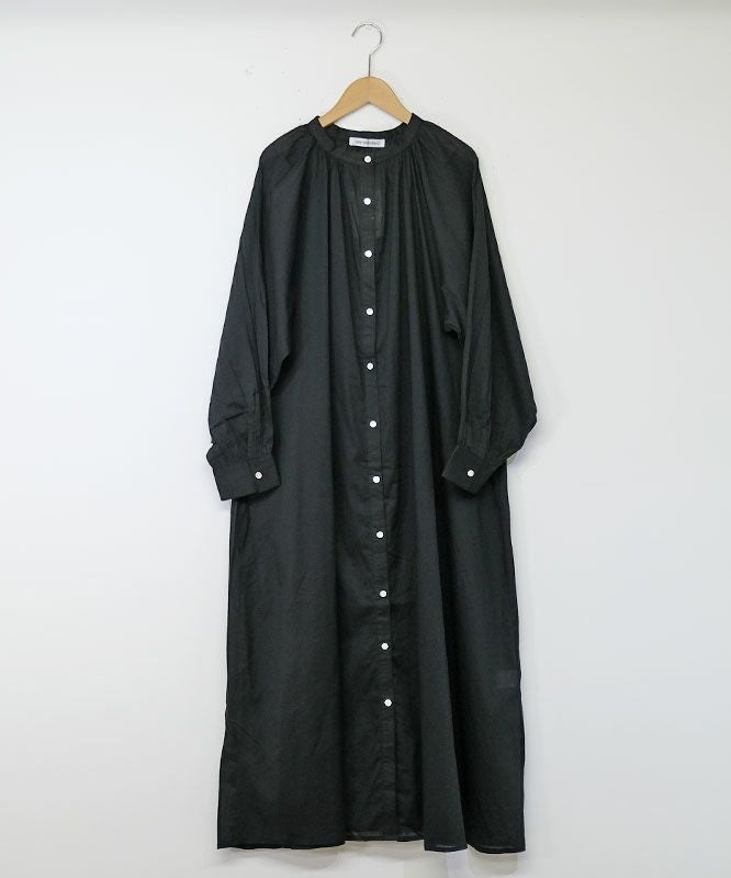 day standard｜バンドカラーボリュームギャザーOP [[36-0088]][D]