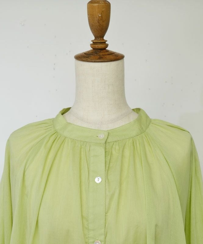 day standard｜バンドカラーボリュームギャザーOP [[36-0088]][D]