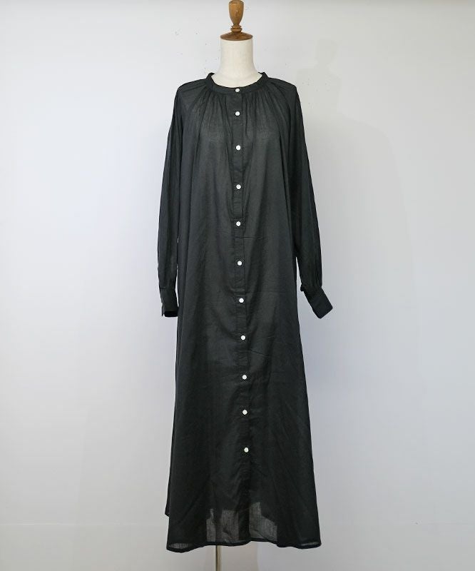 day standard｜バンドカラーボリュームギャザーOP [[36-0088]][D]