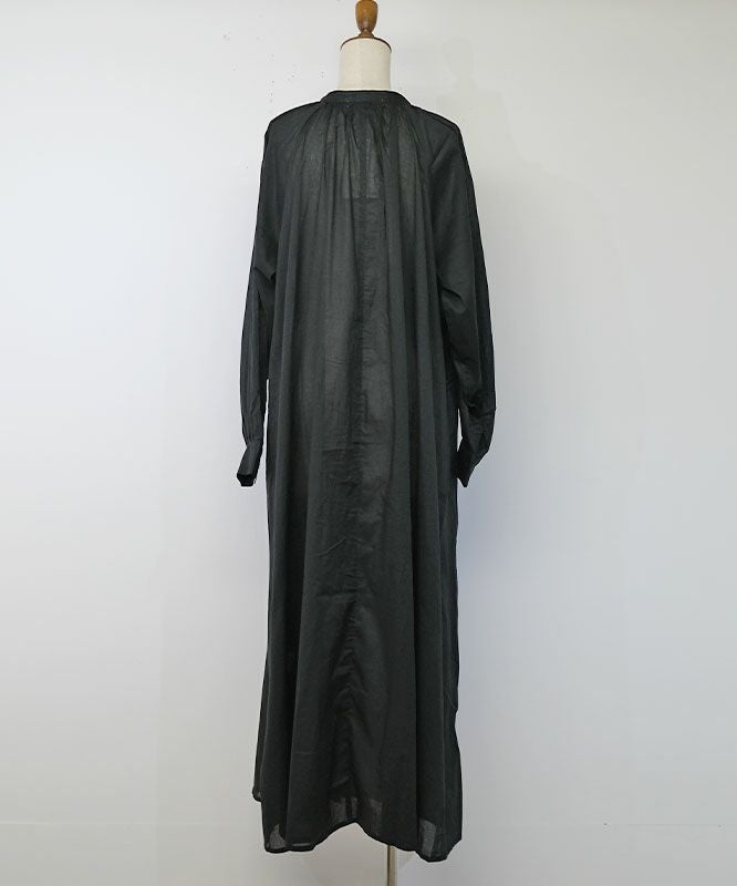 day standard｜バンドカラーボリュームギャザーOP [[36-0088]][D]