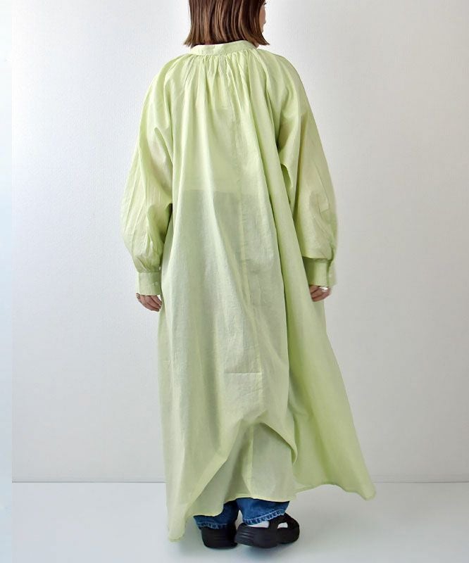 day standard｜バンドカラーボリュームギャザーOP [[36-0088]][D]