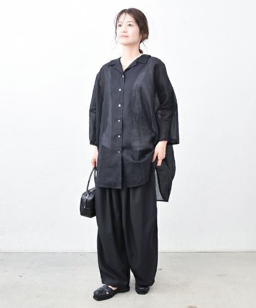 mizuiro ind｜オープンカラーワイドシャツ [[2-230055]][C]