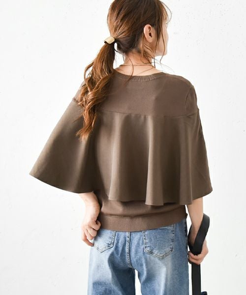 ROSIEE｜布帛切り替えフリルニット [[R051250]][C]