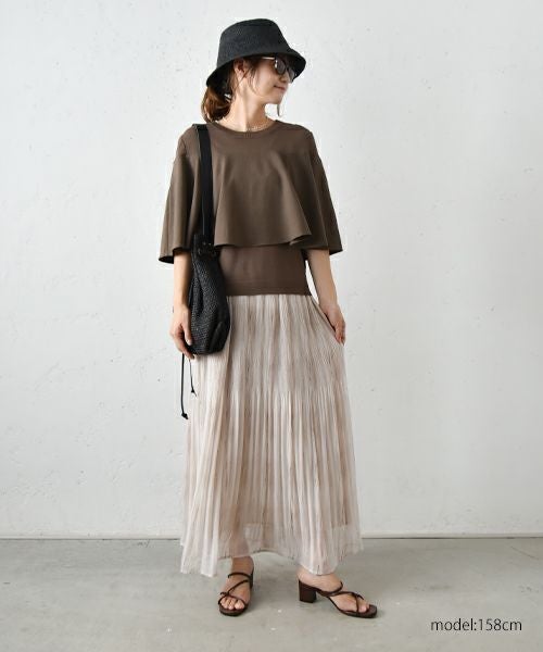 ROSIEE｜布帛切り替えフリルニット [[R051250]][C]