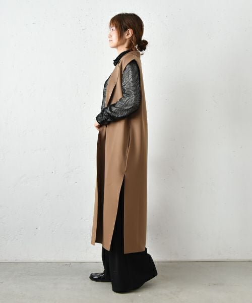 malla｜サイドスリットロングジレ [[mo53UC101]][C]