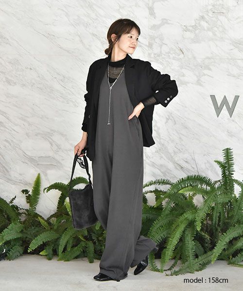 HUMS｜カット素材サロペットパンツ [[C-5026]][C]