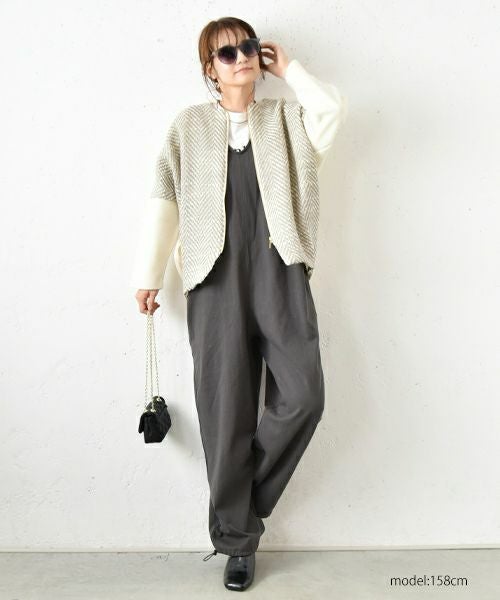 HUMS｜カット素材サロペットパンツ [[C-5026]][C]