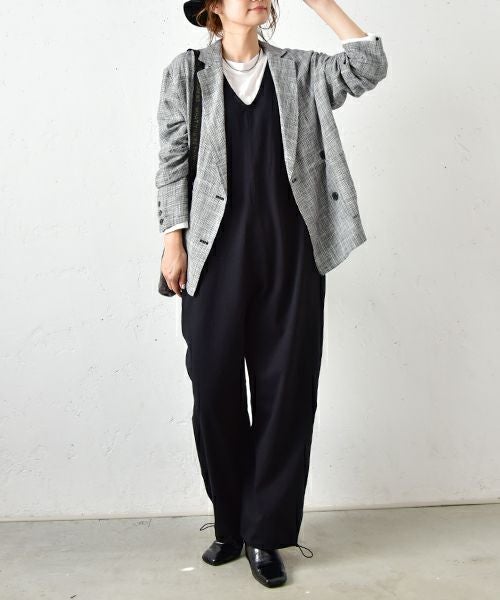 HUMS｜カット素材サロペットパンツ [[C-5026]][C]