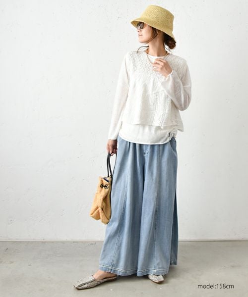 HUMS｜ノースリーブカギ編みニット [[C-5041]][C]