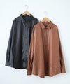 HUMS｜フェイクレザーシャツジャケット [[D-2431M]]