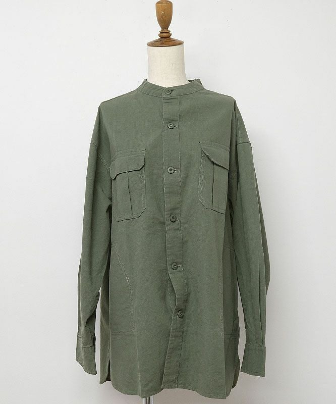 IN THE MARKET｜バックロゴミリタリーシャツアウター [[IN-082]]