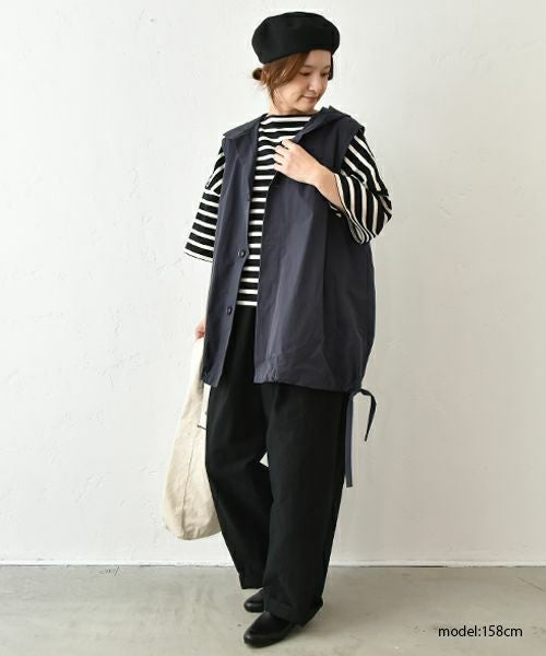 hagumu｜フード付きコットンナイロンベスト [[hag-110]]