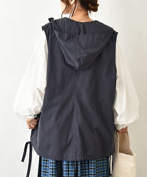 hagumu｜フード付きコットンナイロンベスト [[hag-110]]