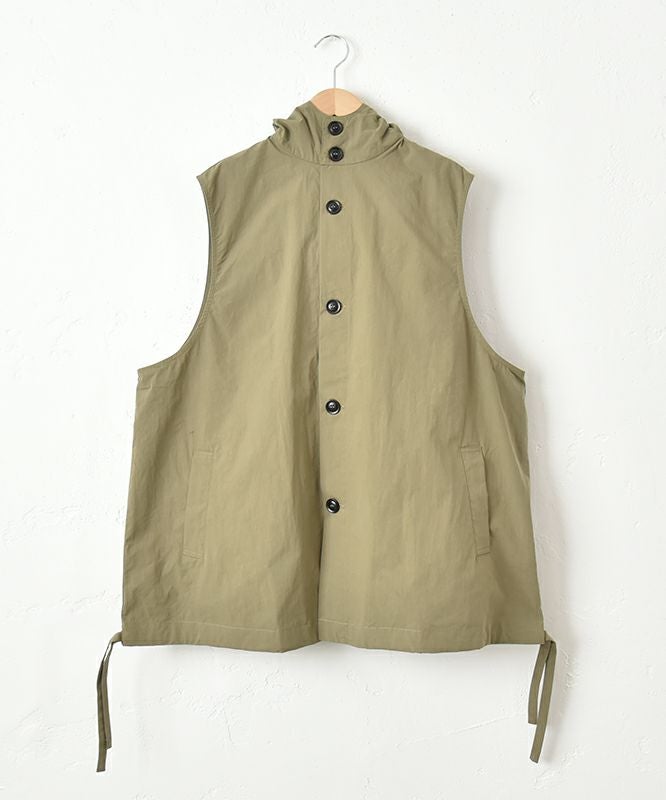 hagumu｜フード付きコットンナイロンベスト [[hag-110]]