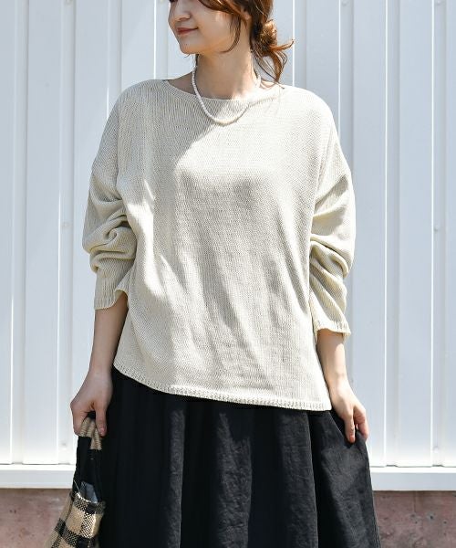 hagumu｜ボートネックニット [[08074]][C]