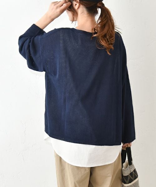 hagumu｜ボートネックニット [[08074]][C]