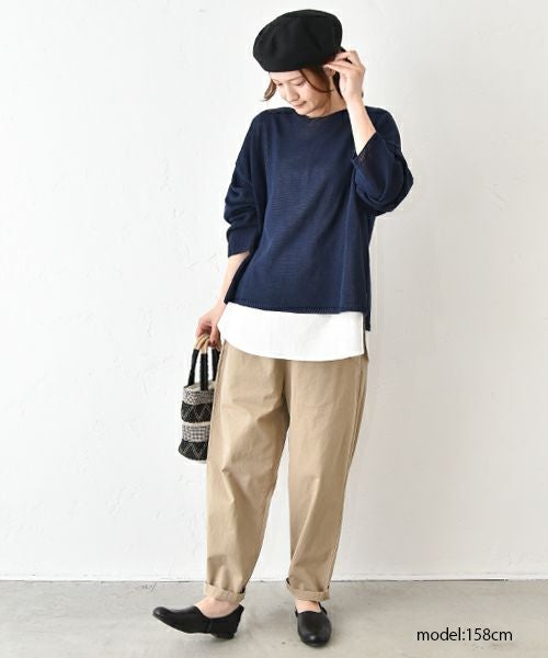 hagumu｜ボートネックニット [[08074]][C]