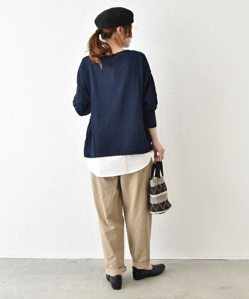 hagumu｜ボートネックニット [[08074]][C]