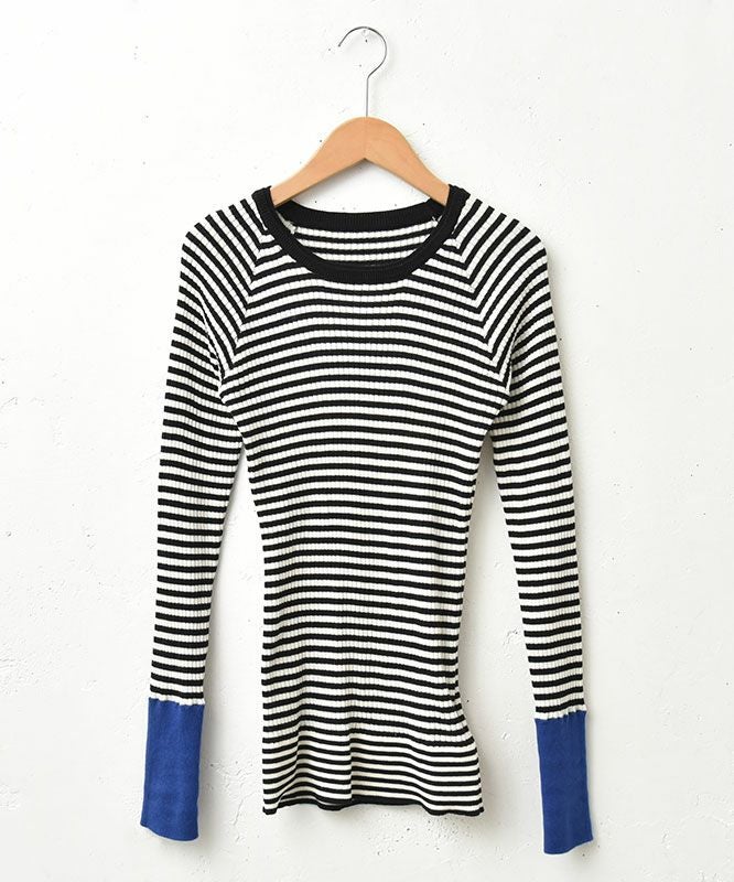 IN THE MARKET｜袖口切替テレコクルーインナー [[08080]][C]