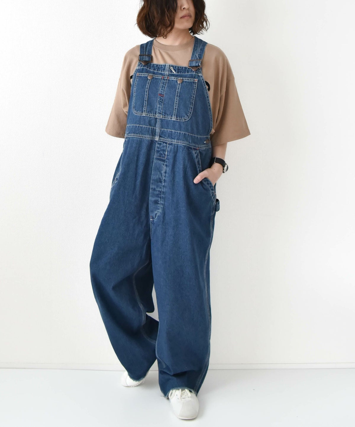 BIC MAC｜カットオフデニムオーバーオール[[BIG-176]][D]