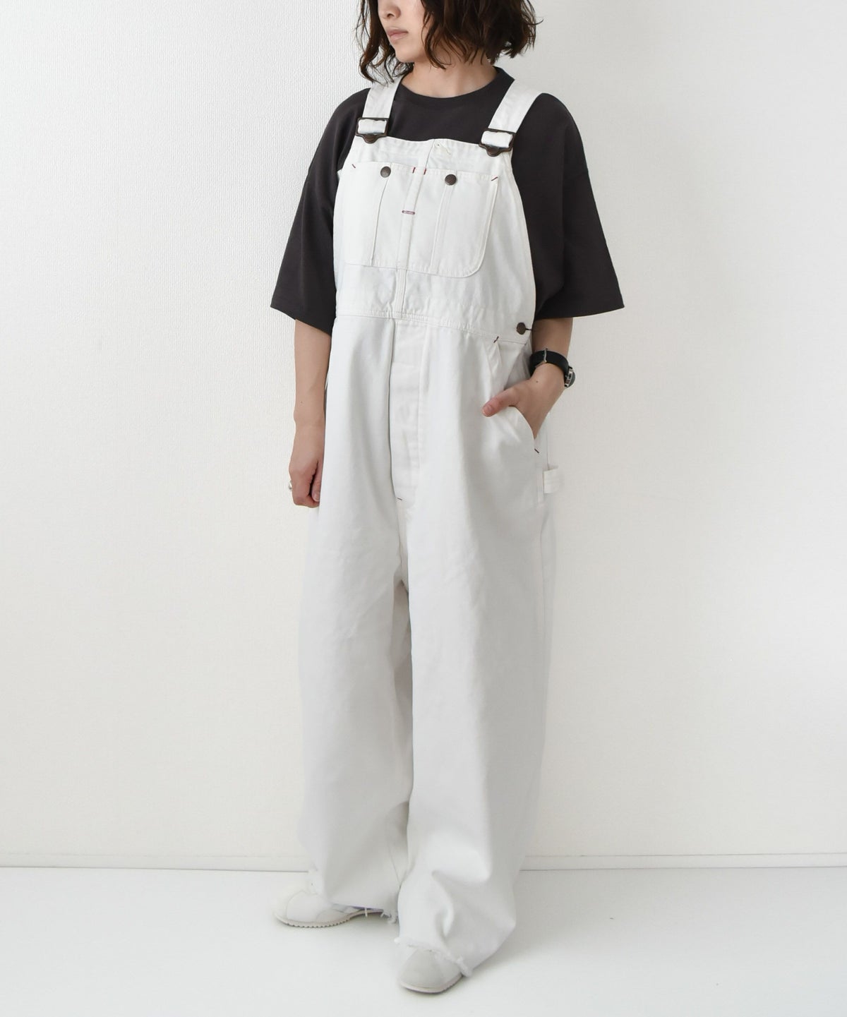 BIC MAC｜カットオフデニムオーバーオール[[BIG-176]][D]