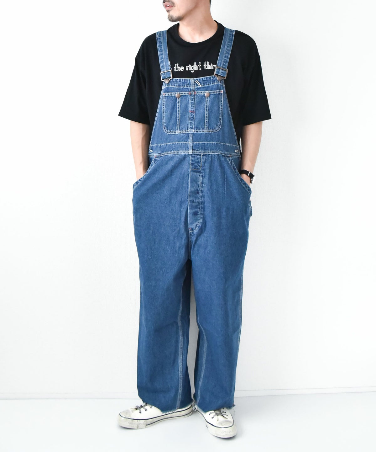 BIC MAC｜カットオフデニムオーバーオール[[BIG-176]][D]