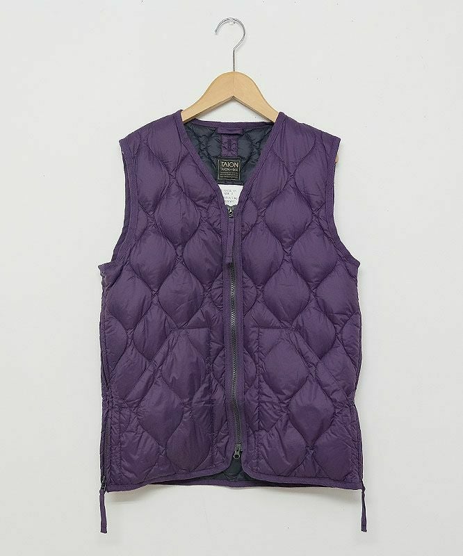 TAION｜ミリタリーVネックWジップダウンベスト(SOFT SHELL) [[TAION-001ALSZML-1]]