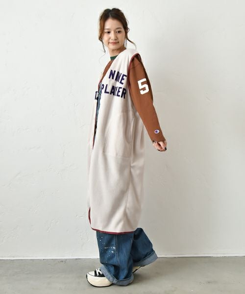 DENIM&DUNGAREE｜フリースリメイクベスト [[22480206]][C]