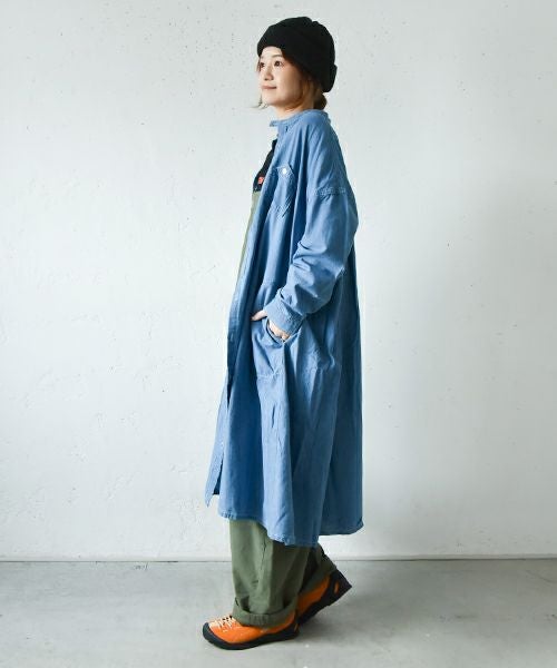 clip.tab｜IDGシャンブレーワイドワンピース [[3244O-004]][C]