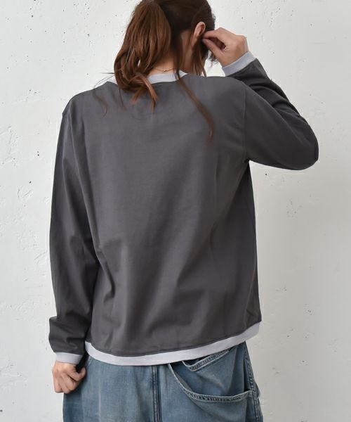 and quarter｜配色プリントプルオーバー [[MA-492020]][C]