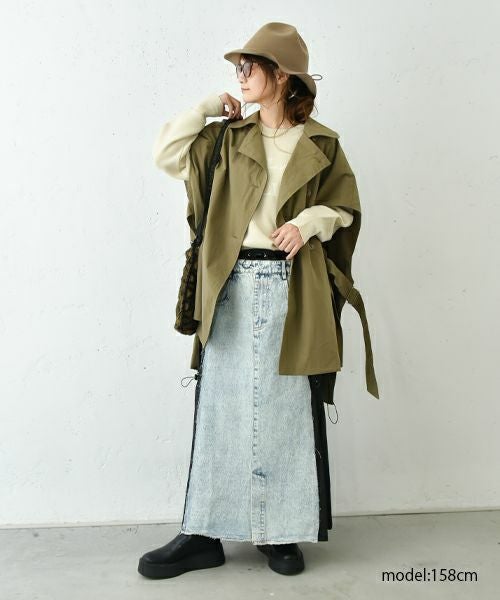 HUMS｜異素材切替スカート [[HUM-039]][C]