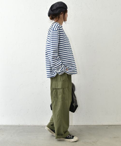 her.｜ボートネックボーダーカットソー [[131282H]][C]