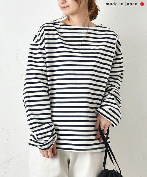 her.｜ボートネックボーダーカットソー [[131282H]][C]