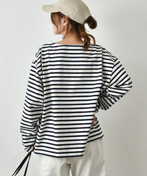 her.｜ボートネックボーダーカットソー [[131282H]][C]